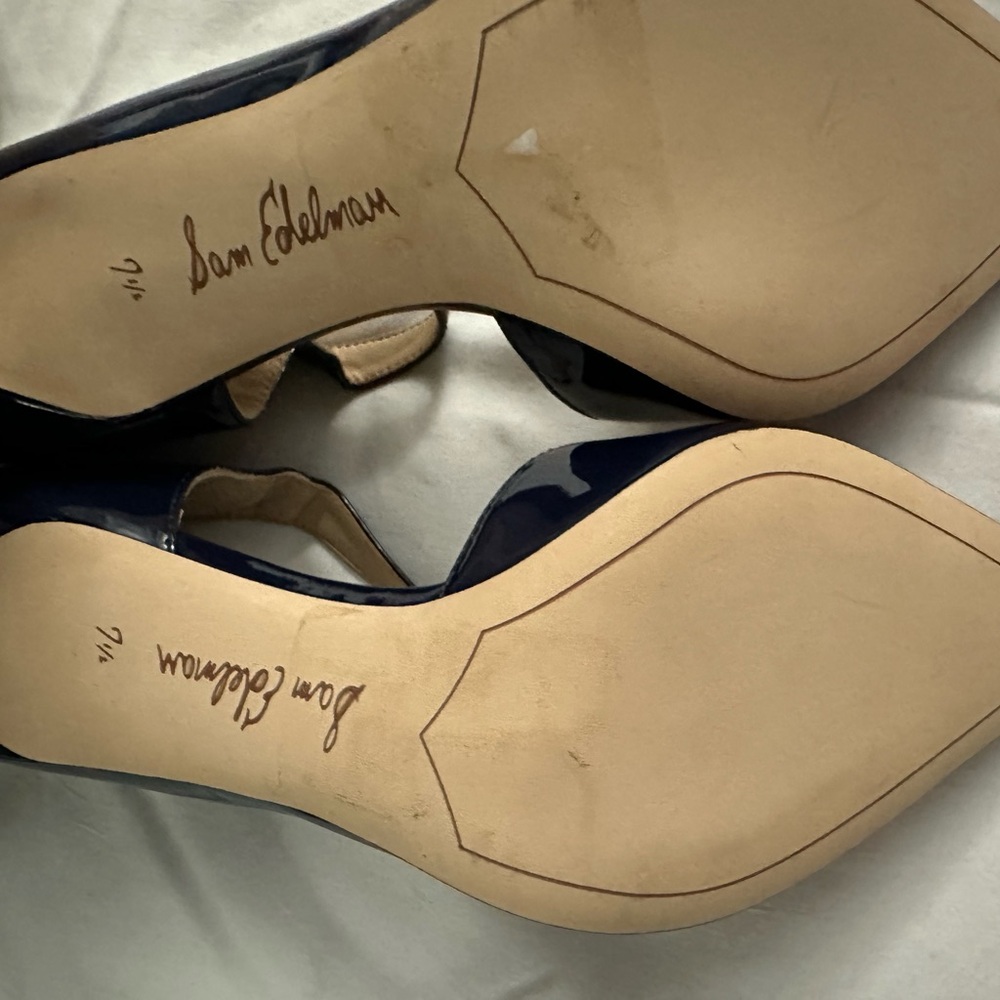 Sam Edelman pointy strap heel, Navy Blue.. - Picture 5 of 5